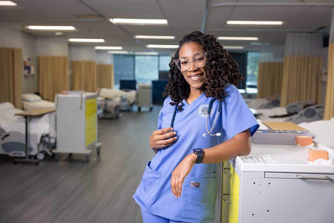smiling nursing student