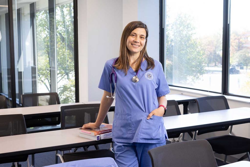 smiling nursing student